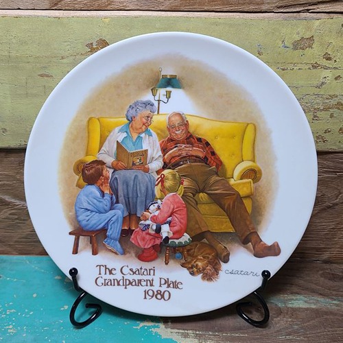 미국 Knowles “the bedtime story” by Joseph csatari 1980년 장식 접시/ the csatari grandparent plate