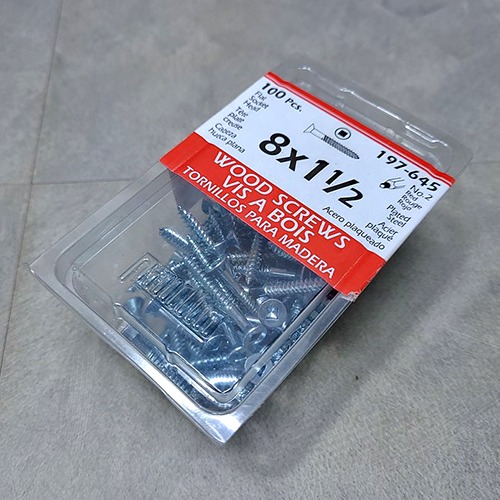 캐나다 심플 큐브 사각 접시머리 DIY 나사 스크류 38mm 100개