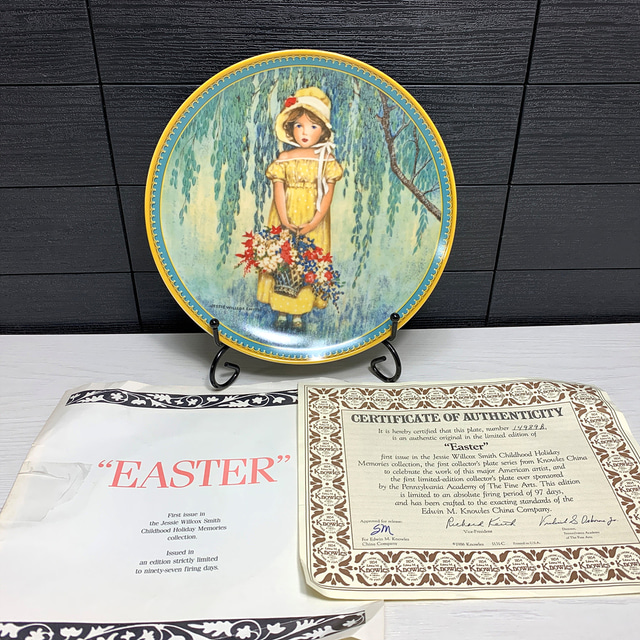 부활절 &#039;Easter&#039; by Jessie Willcox Smith 1986 장식플레이트(보증서)