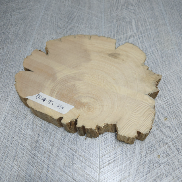 호주산 주목 타즈매니아 휴온 파인 huon pine 플레이트용 나이테 슬라이스2 - 28x185x230