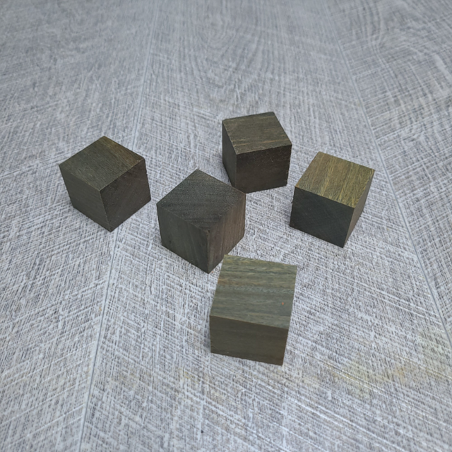 (5개) 30mm 유창목 구슬깎기 주사위 만들기 깍두기 미니 큐브 세트